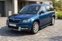 Skoda Yeti 2009–2017 Sidosteg Maya Blue (2 st, aluminium) foto 1