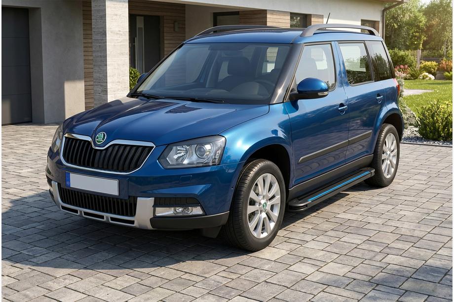 Skoda Yeti 2009–2017 Sidosteg Maya Blue (2 st, aluminium) Image