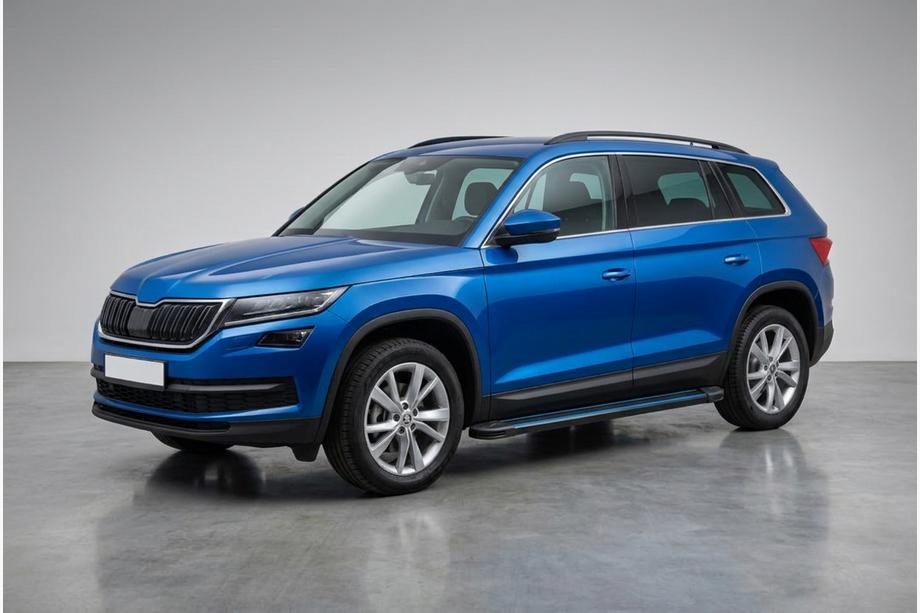 Skoda Kodiaq 2016–2023 Sidosteg Maya Blue (2 st, aluminium) Image