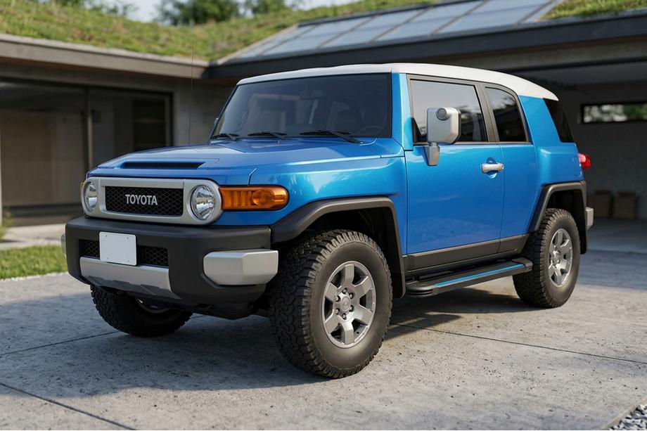 Toyota FJ Cruiser 2006–2022 Sidosteg Maya Blue (2 st, aluminium) Foto 1