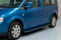 Volkswagen Caddy 2010–2015 Sidosteg Maya Blue (2 st, aluminium) Maxi hjulbas foto 1