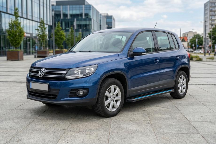 Volkswagen Tiguan 2007–2016 Sidosteg Maya Blue (2 st, aluminium) Image