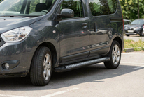 Dacia Dokker 2013–2022 Sidosteg New Vision Black (2 st, aluminium) foto 1