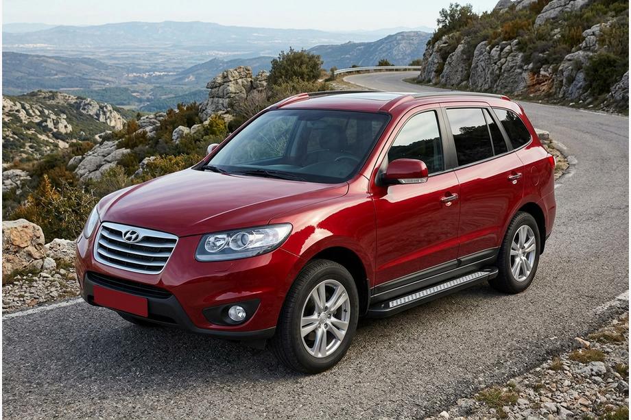 Hyundai Santa Fe 2 2006–2012 Sidosteg New Vision Black (2 st, aluminium) Image