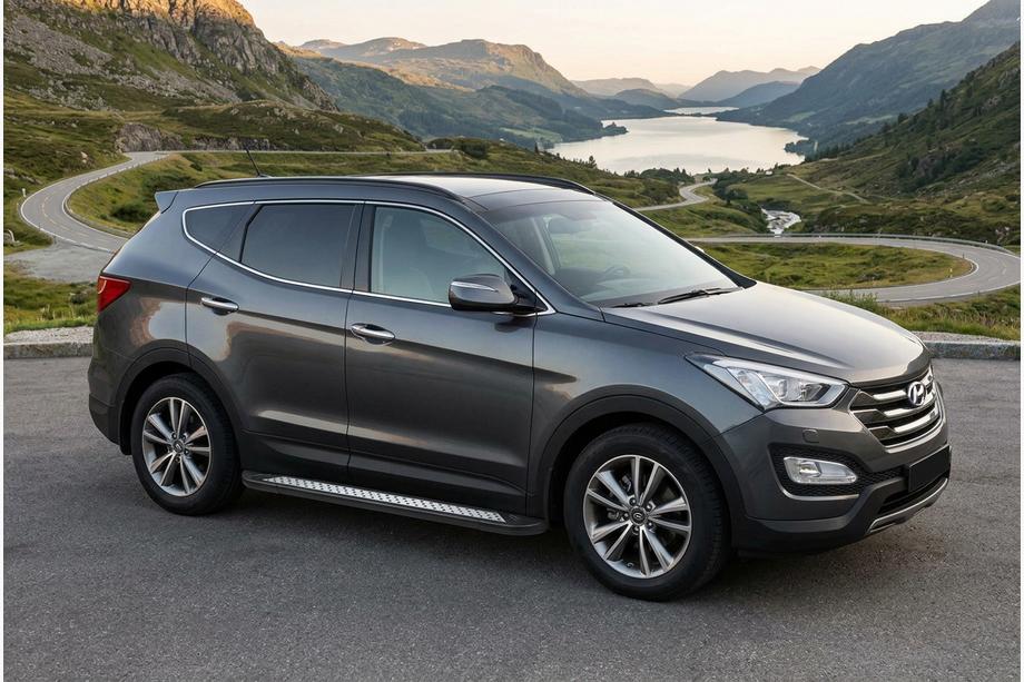 Hyundai Santa Fe 3 2012–2018 Sidosteg New Vision Black (2 st, aluminium) Image