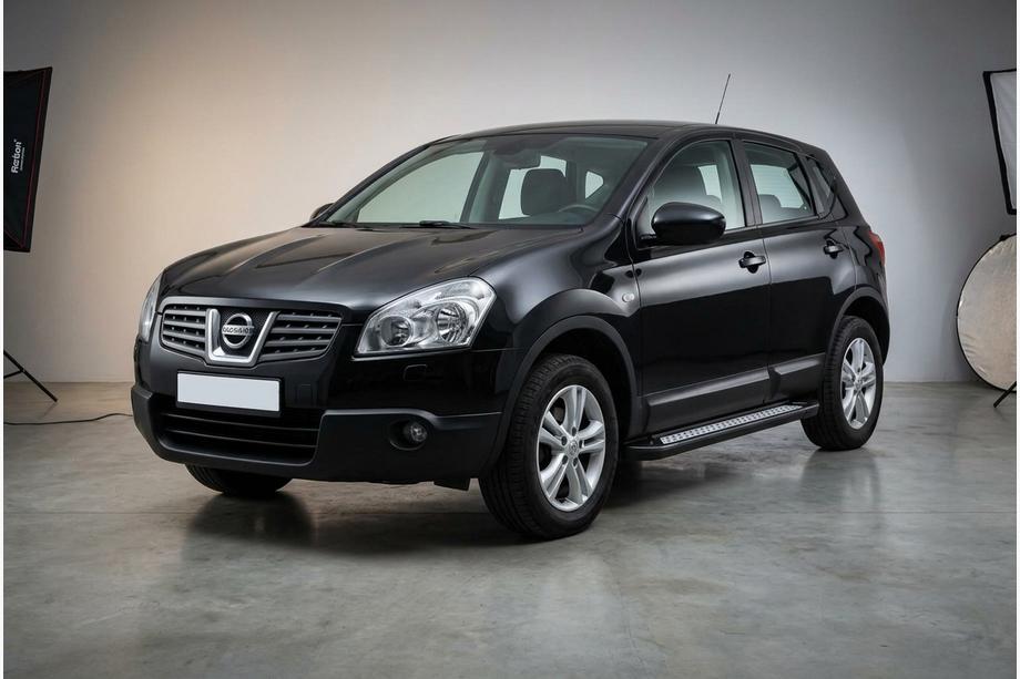 Nissan Qashqai 2007–2010 Sidosteg New Vision Black (2 st, aluminium) Image
