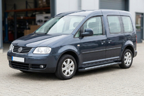 Volkswagen Caddy 2004–2010 Sidosteg Vision New Black (2 st, aluminium) Maxi hjulbas foto 1