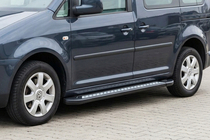 Volkswagen Caddy 2010–2015 Sidosteg New Vision Black (2 st, aluminium) Maxi hjulbas foto 1