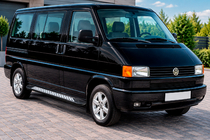 Volkswagen T4 Transporter 1990–2003 Sidosteg Vision New Black (2 st, aluminium) foto 1