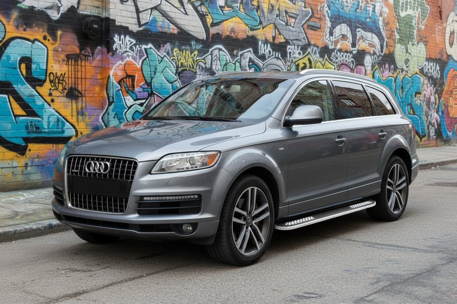 Audi Q7 2005–2015 Sidosteg Tayga V2 (2 st, aluminium) Image