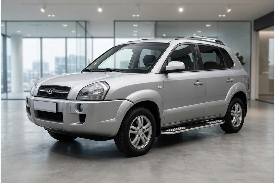 Hyundai Tucson JM 2004– Sidosteg Tayga V2 (2 st, aluminium) Foto 1