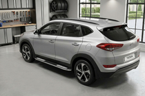 Hyundai Tucson TL 2016–2021 Sidosteg Tayga V2 (2 st, aluminium) foto 1
