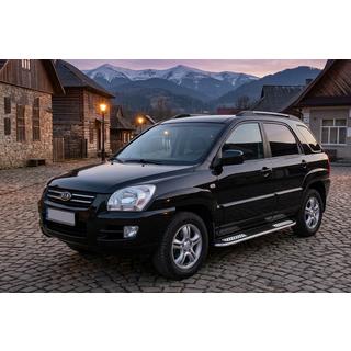 Sidosteg Tayga V2 (2 st, aluminium) Kia Sportage 2004–2010 foto 1