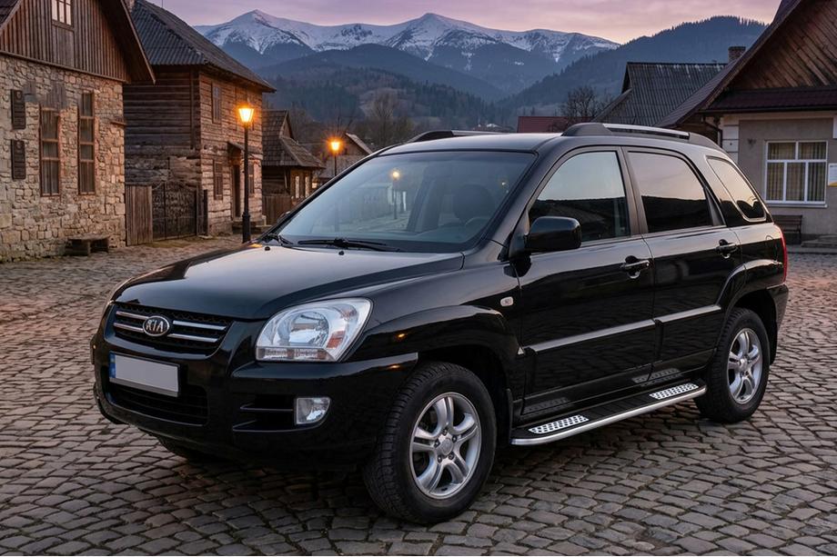Kia Sportage 2004–2010 Sidosteg Tayga V2 (2 st, aluminium) Image