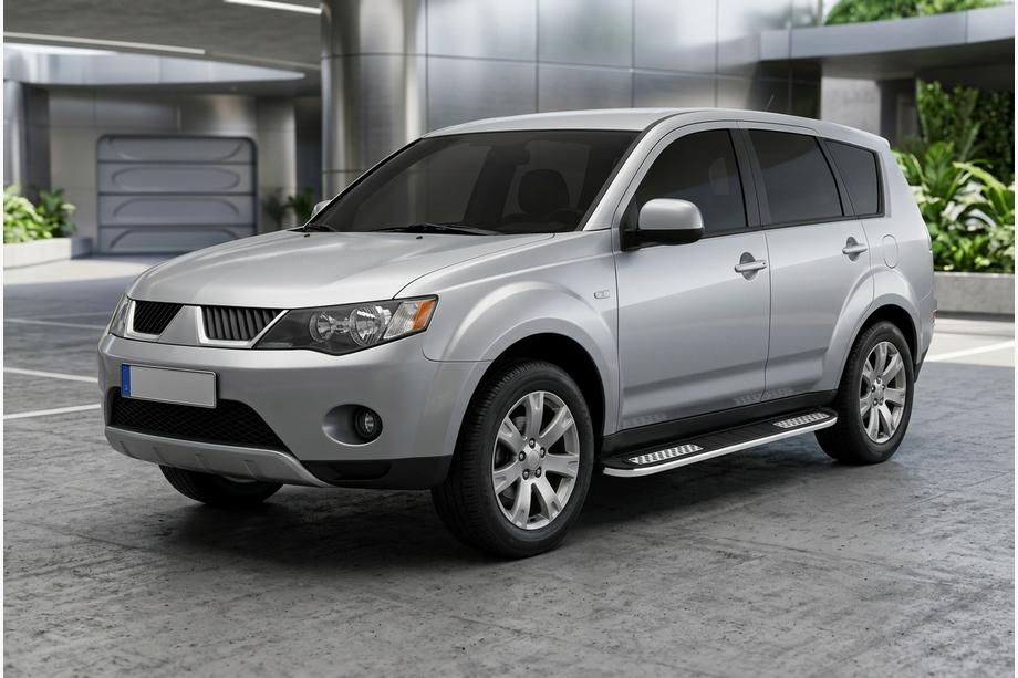 Mitsubishi Outlander 2006–2012 Sidosteg Tayga V2 (2 st, aluminium) Image