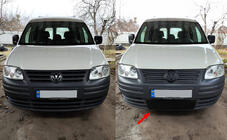 Volkswagen Caddy 2004–2010 Vintertäckning för grillen (nedre) foto 1
