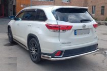 Toyota Highlander 2013–2019 Bakre skyddsbåge AK005-2 (2 st, rostfritt stål) foto 5