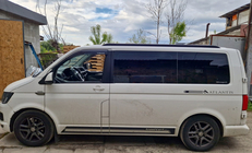 Volkswagen T5 Caravelle 2004–2010 Integrerade takrails (svarta) foto 42