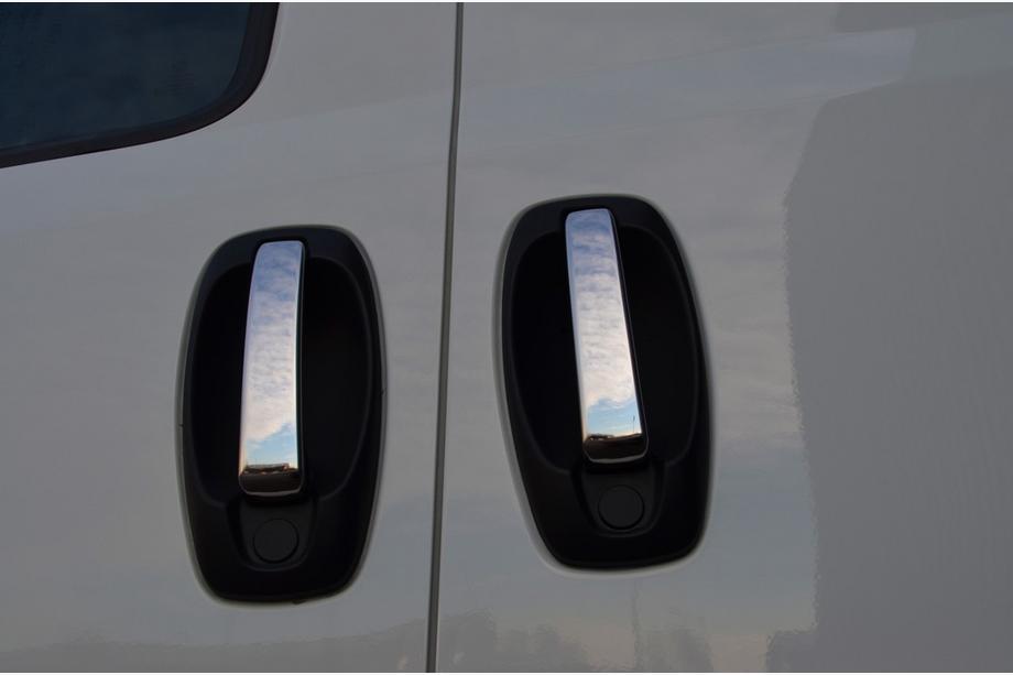 Fiat Doblo II 2010–2022 Dörrhandtagskåpor (4 st, rostfritt stål) OmsaLine – italienskt rostfritt stål Image