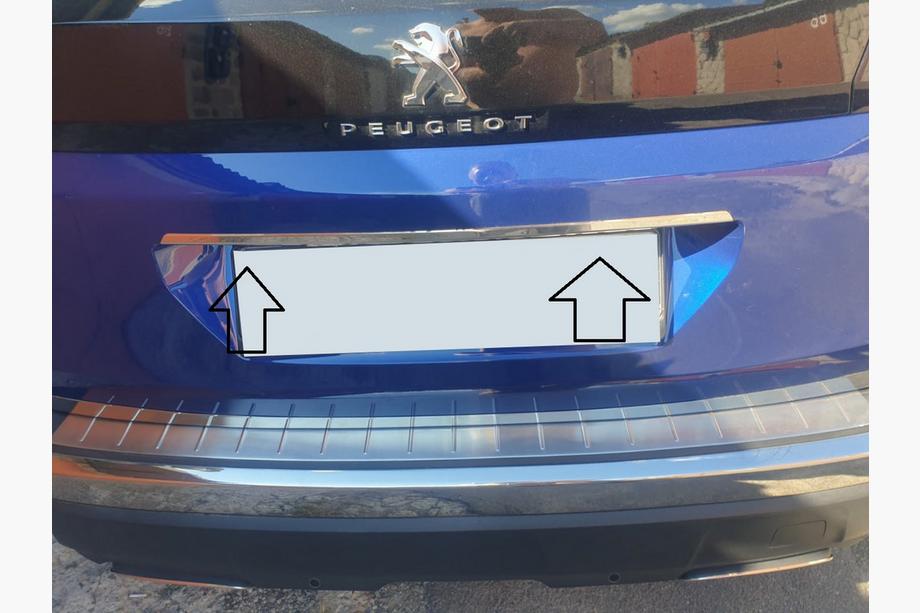 Peugeot 3008 2016–2023 List ovanför registreringsskylten (rostfritt stål) Image