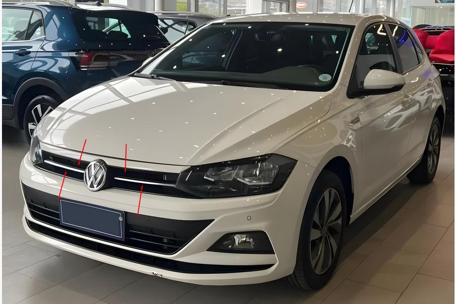 Volkswagen Polo 2017– Grilllist (huvud, rostfritt stål) Image