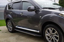 Mitsubishi Outlander 2006–2012 Sidosteg Bosphorus Grey (2 st, aluminium) foto 5