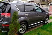 Mitsubishi Outlander 2006–2012 Sidosteg Bosphorus Grey (2 st, aluminium) foto 8