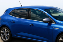 Renault Megane IV 2016–2025 Nedre fönsterlister (HB, 6 st, rostfritt stål) OmsaLine – italienskt rostfritt stål foto 1