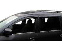 Renault Logan MCV 2005–2013 Yttre kromlister runt rutorna (4 st, rostfritt stål) Carmos - turkiskt stål foto 4