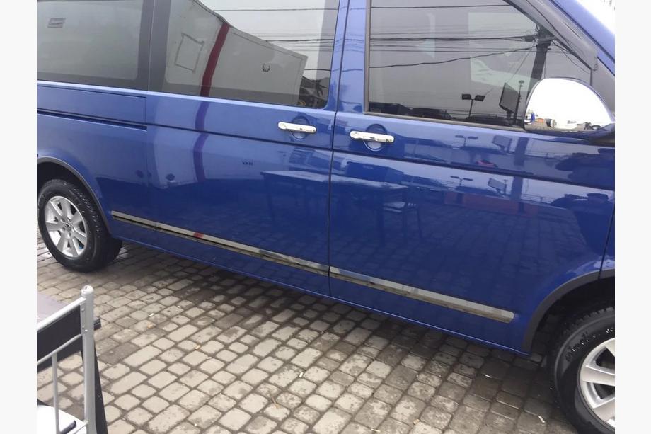 Volkswagen T5 Transporter 2003–2010 Dörrlister (rostfritt stål, svart krom) Lång hjulbas, OmsaLine – italienskt rostfritt stål Foto 2