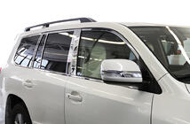 Toyota Land Cruiser 200 2007–2021 Kompletta fönsterlister och stolplister (rostfritt stål) foto 16