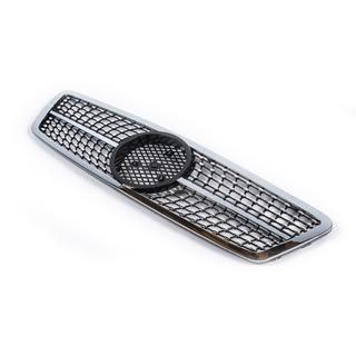 Främre grill Diamond Silver Mercedes C-klass W203 2000–2007 foto 3