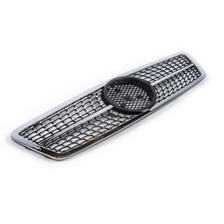 Främre grill Diamond Silver Mercedes C-klass W203 2000–2007 foto 4