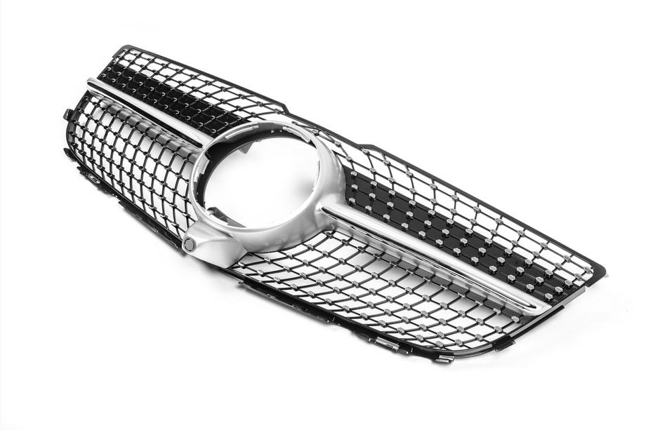 Mercedes GLK class X204 2008–2015 Främre grill Diamond Silver (2013-2015) Utan kamera Foto 4