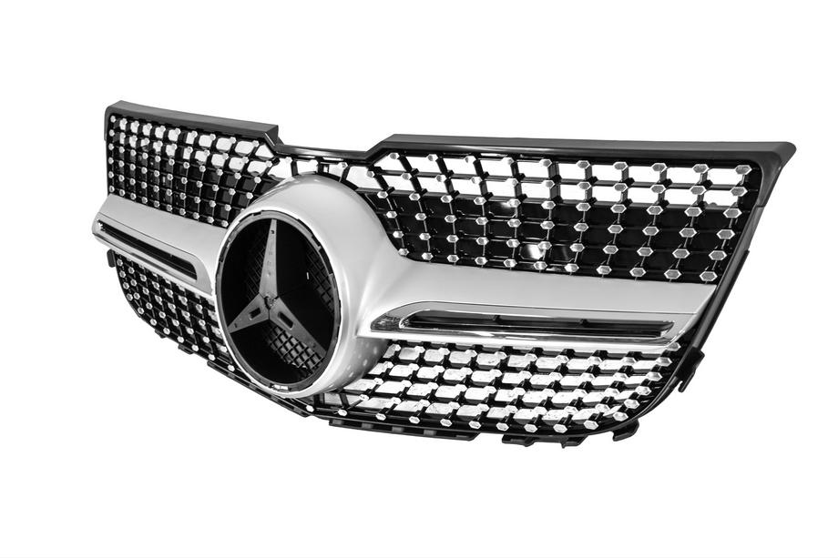 Mercedes GLK class X204 2008–2015 Främre grill Diamond Silver (2013-2015) Utan kamera Foto 6