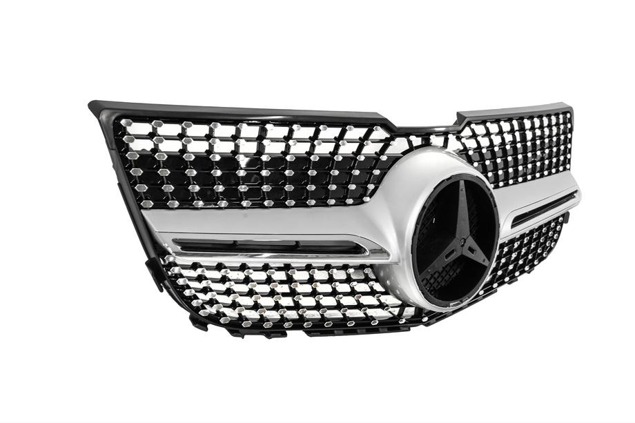 Mercedes GLK class X204 2008–2015 Främre grill Diamond Silver (2013-2015) Utan kamera Foto 7