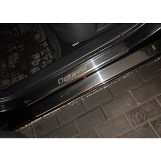 Tröskelskydd Carmos (8 st, rostfritt stål) Skoda Octavia II A5 2010–2013 foto 1