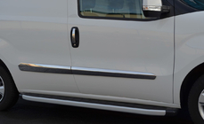 Fiat Doblo II 2010–2022 Dörrlister (4 st, rostfritt stål) Carmos – turkiskt rostfritt stål foto 5