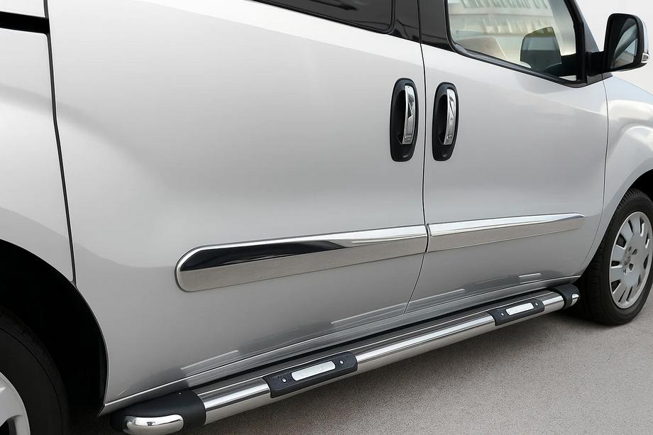 Fiat Doblo II 2010–2022 Dörrlister (4 st, rostfritt stål) Carmos – turkiskt rostfritt stål Image
