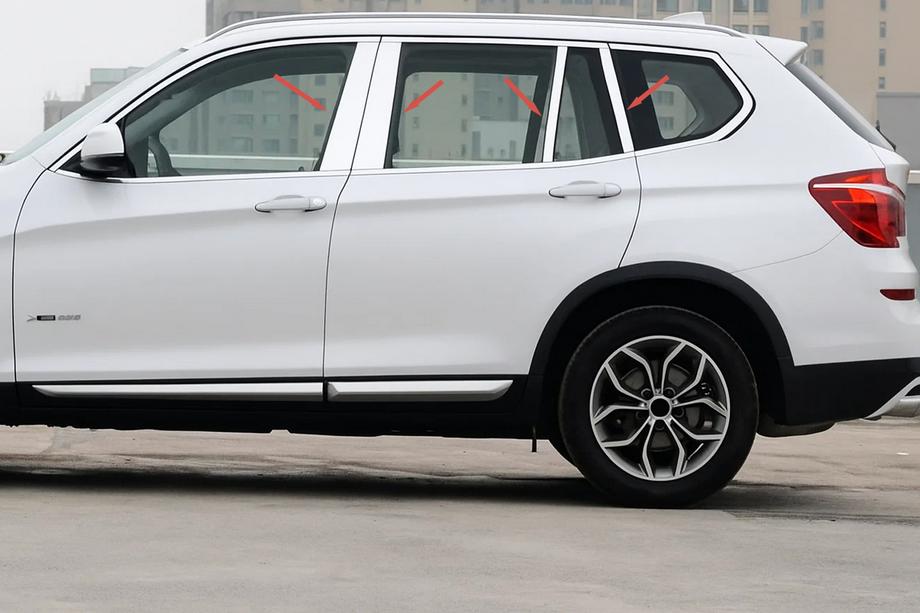 BMW X3 F25 2011–2018 Dörrstolpskåpor i rostfritt stål Image