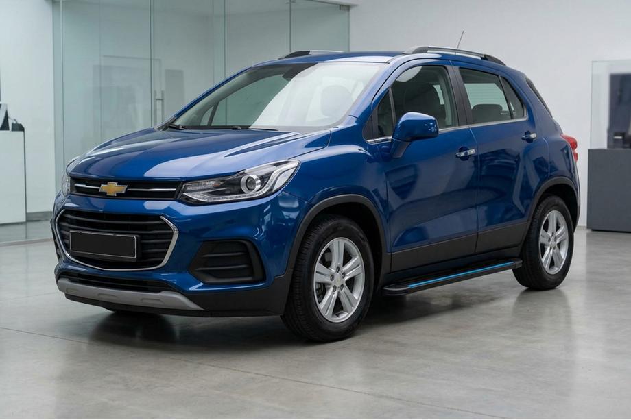 Chevrolet Trax 2012–2023 Sidosteg Maya Blue (2 st, aluminium) Image
