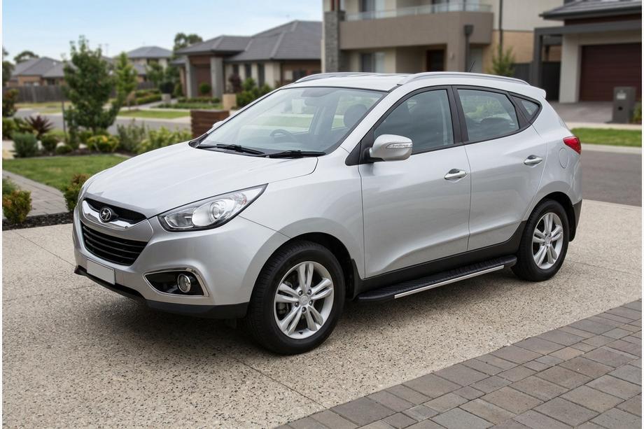 Hyundai IX-35 2010–2015 Sidosteg Bosphorus Grey (2 st, aluminium) Image