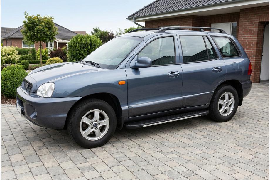 Hyundai Santa Fe 1 2000–2006 Sidosteg Bosphorus Grey (2 st, aluminium) Image
