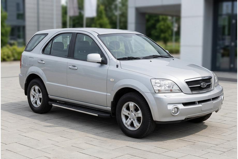 Kia Sorento I BL 2002–2009 Sidosteg Bosphorus Grey (2 st, aluminium) Image