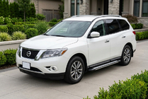 Nissan Pathfinder R52 2012–2021 Sidosteg Rainbow (2 st, aluminium) foto 1