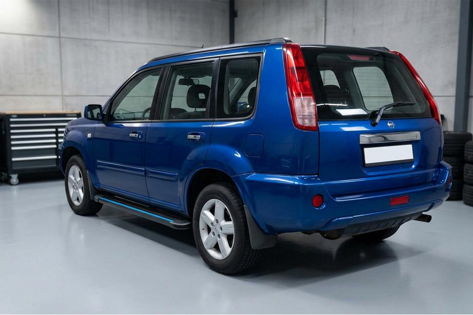 Nissan X-trail T30 2002–2007 Sidosteg Maya Blue (2 st, aluminium) Image