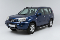 Nissan X-trail T30 2002–2007 Sidosteg Bosphorus Grey (2 st, aluminium) foto 1