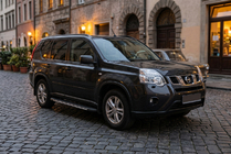 Nissan X-trail T31 2007–2014 Sidosteg Bosphorus Grey (2 st, aluminium) foto 1