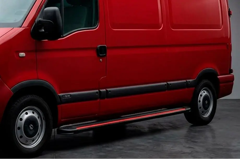 Renault Master 1998–2010 Sidosteg Maya Red (2 st, aluminium) Image