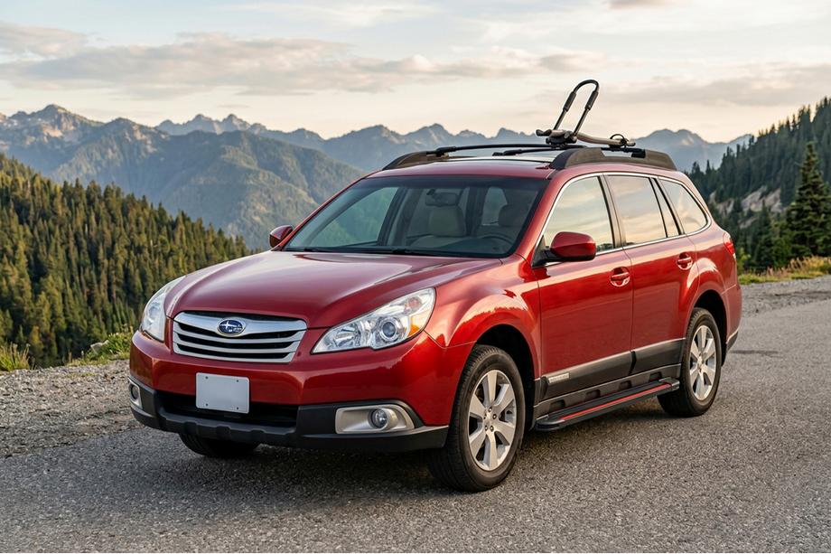 Subaru Outback 2009–2014 Sidosteg Maya Red (2 st, aluminium) Image